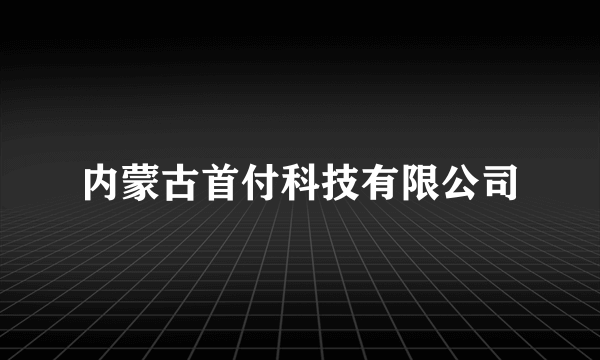 内蒙古首付科技有限公司