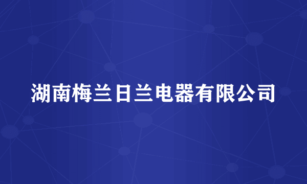 湖南梅兰日兰电器有限公司