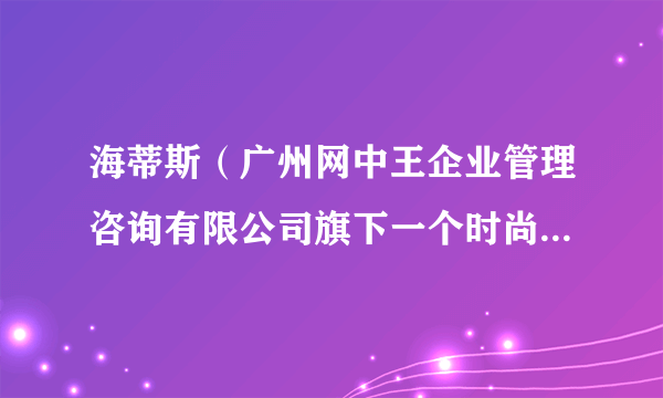 海蒂斯（广州网中王企业管理咨询有限公司旗下一个时尚女包品牌）