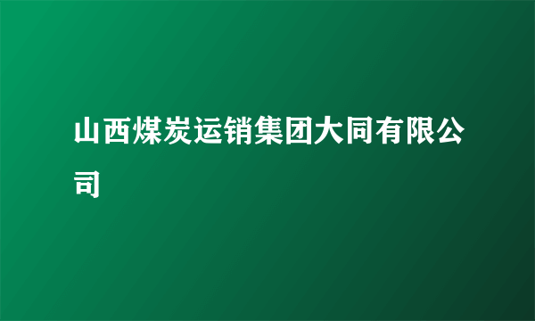 山西煤炭运销集团大同有限公司
