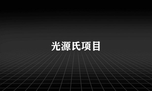 光源氏项目