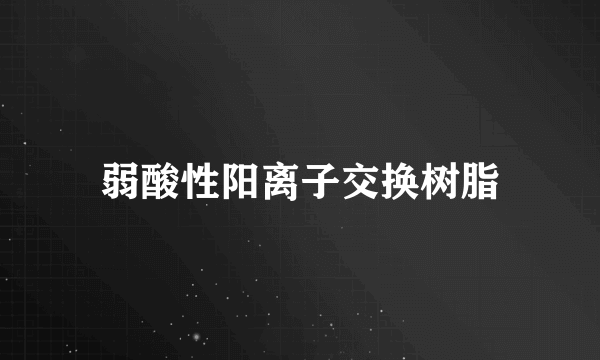 弱酸性阳离子交换树脂
