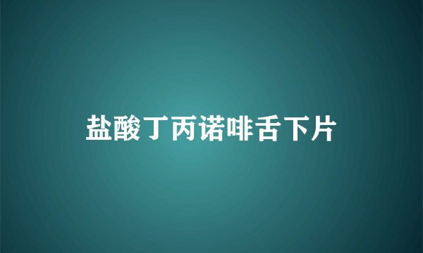 盐酸丁丙诺啡舌下片