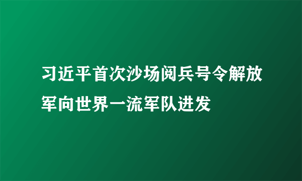 习近平首次沙场阅兵号令解放军向世界一流军队进发