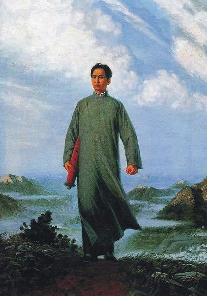 毛主席去安源（刘春华创作油画）
