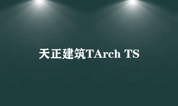 天正建筑TArch TS