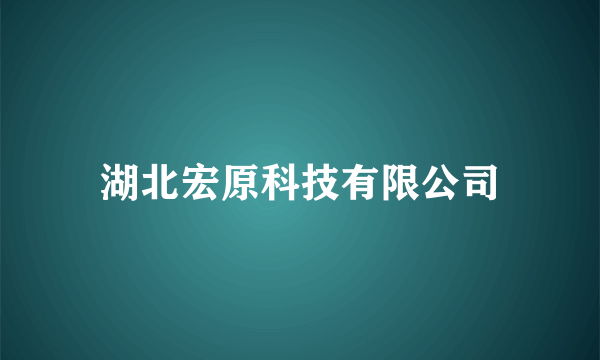 湖北宏原科技有限公司