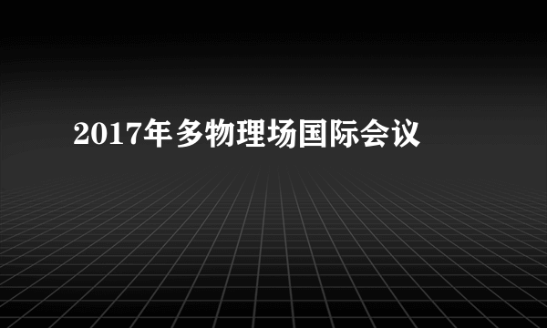 2017年多物理场国际会议