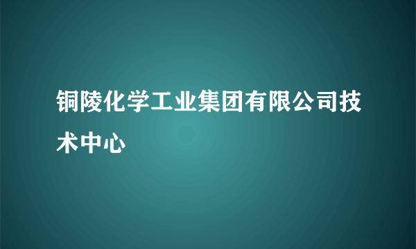 铜陵化学工业集团有限公司技术中心