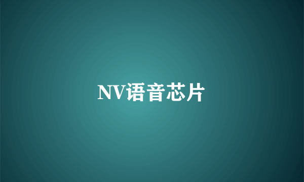 NV语音芯片