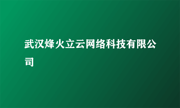武汉烽火立云网络科技有限公司