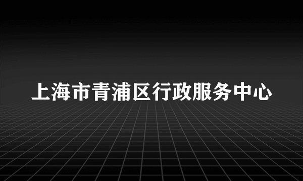 上海市青浦区行政服务中心