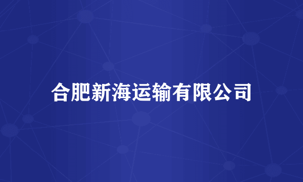 合肥新海运输有限公司