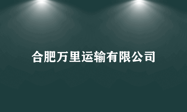 合肥万里运输有限公司