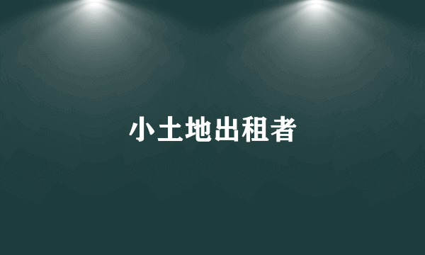 小土地出租者