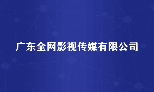 广东全网影视传媒有限公司