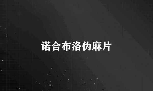 诺合布洛伪麻片
