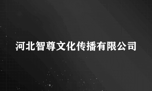河北智尊文化传播有限公司