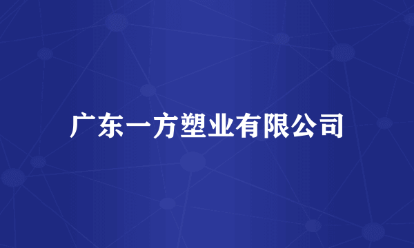 广东一方塑业有限公司