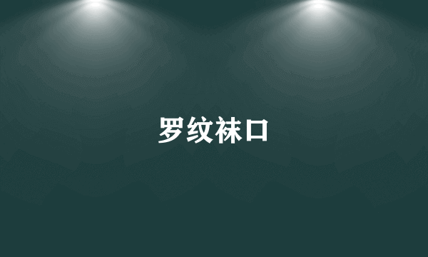 罗纹袜口