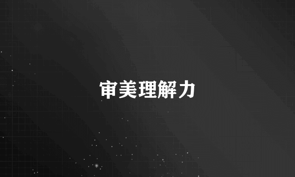 审美理解力