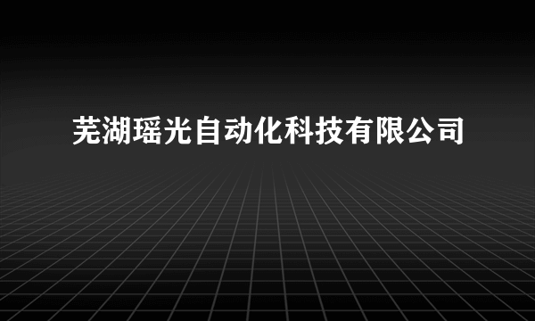 芜湖瑶光自动化科技有限公司