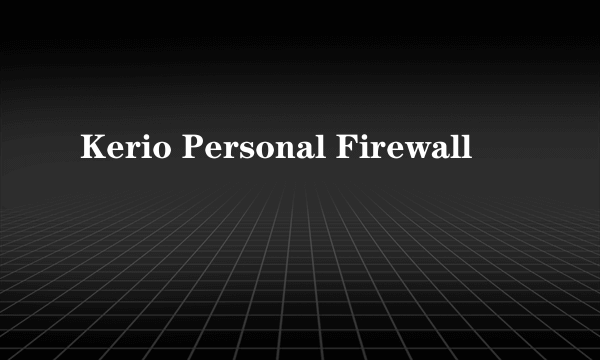 Kerio Personal Firewall