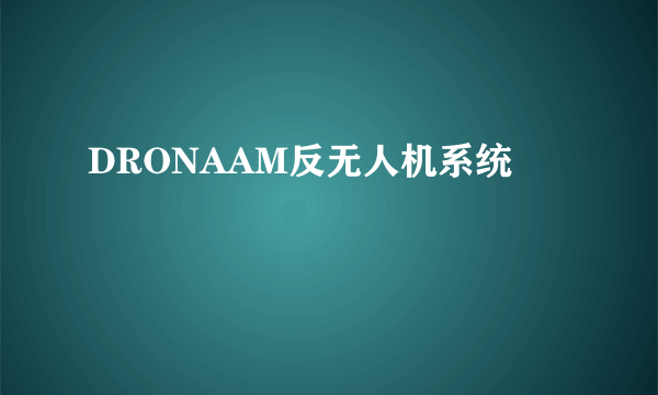DRONAAM反无人机系统