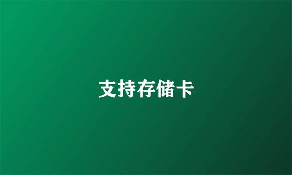 支持存储卡