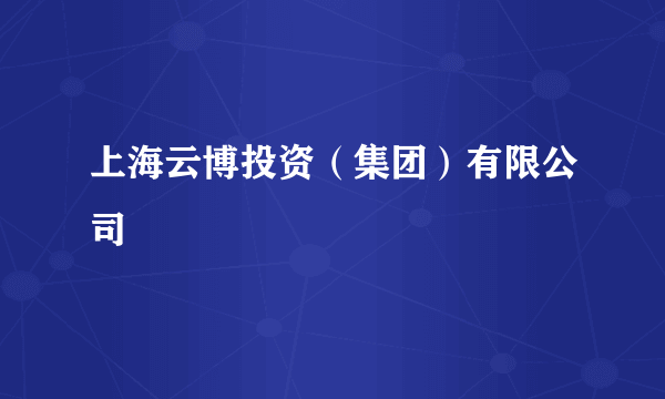 上海云博投资（集团）有限公司