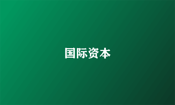 国际资本