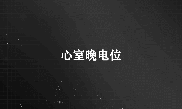 心室晚电位