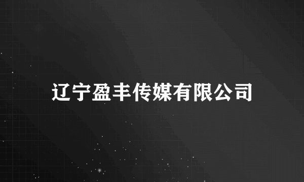 辽宁盈丰传媒有限公司