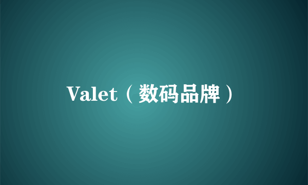 Valet（数码品牌）