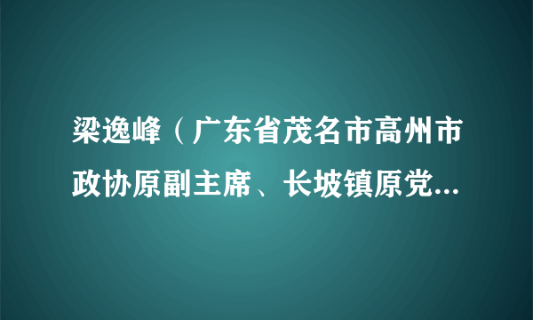 梁逸峰（广东省茂名市高州市政协原副主席、长坡镇原党委书记）