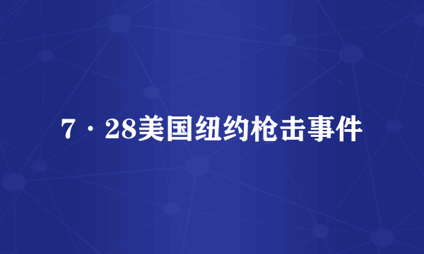 7·28美国纽约枪击事件