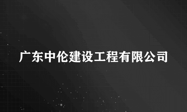 广东中伦建设工程有限公司