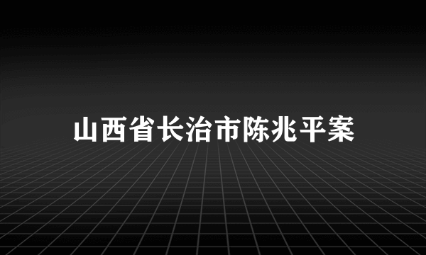 山西省长治市陈兆平案