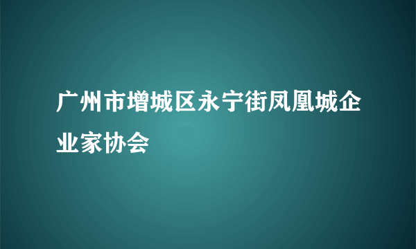广州市增城区永宁街凤凰城企业家协会