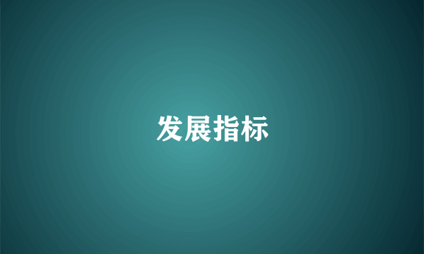 发展指标