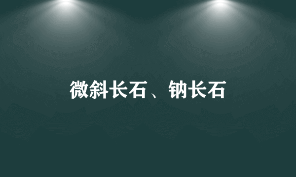 微斜长石、钠长石