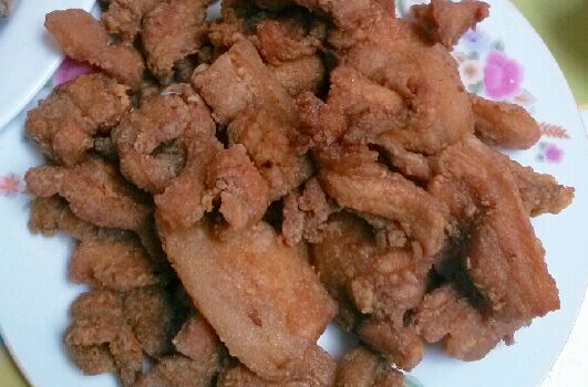 干炸五花肉片
