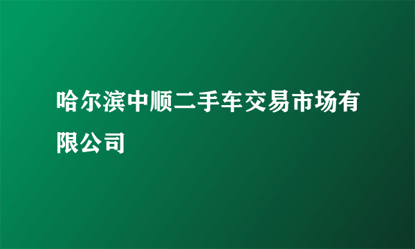 哈尔滨中顺二手车交易市场有限公司