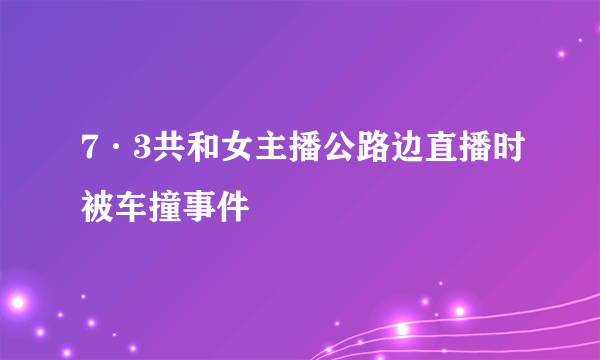 7·3共和女主播公路边直播时被车撞事件