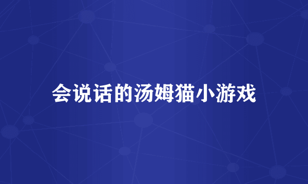 会说话的汤姆猫小游戏