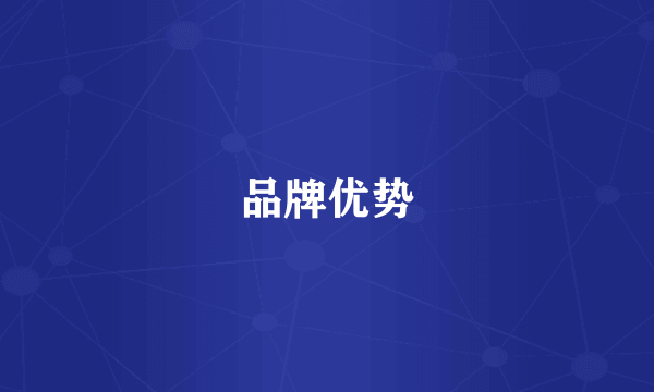 品牌优势