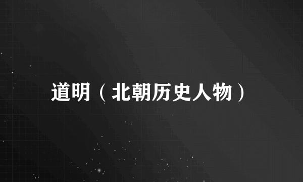 道明（北朝历史人物）