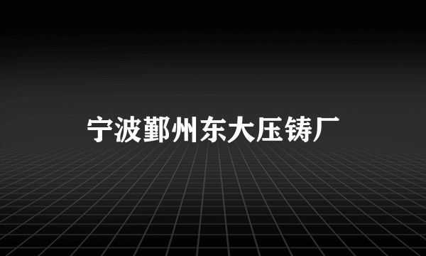 宁波鄞州东大压铸厂