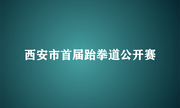 西安市首届跆拳道公开赛
