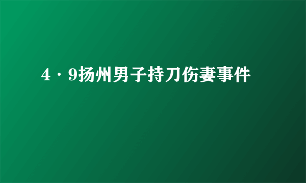 4·9扬州男子持刀伤妻事件